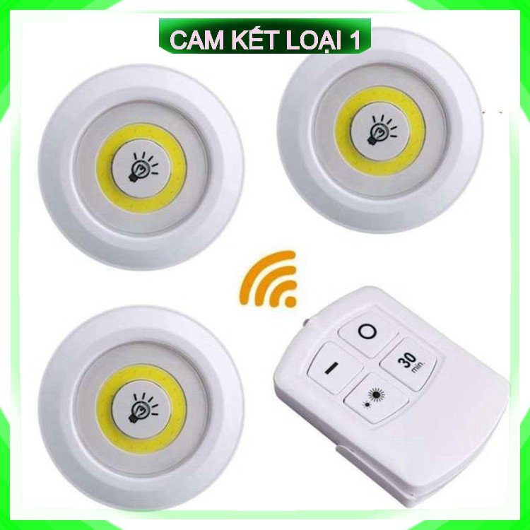 Bộ 3 Đèn Led Mini Chiếu Sáng Thông Minh Không Dây - Dán Tường