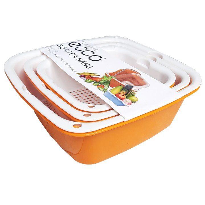 Bộ rổ nhựa kèm chậu 6 món cao cấp Việt Nhật