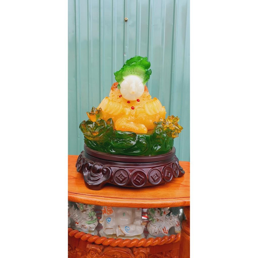 Tượng Cóc Ngậm Tiền Vàng Cao 27cm