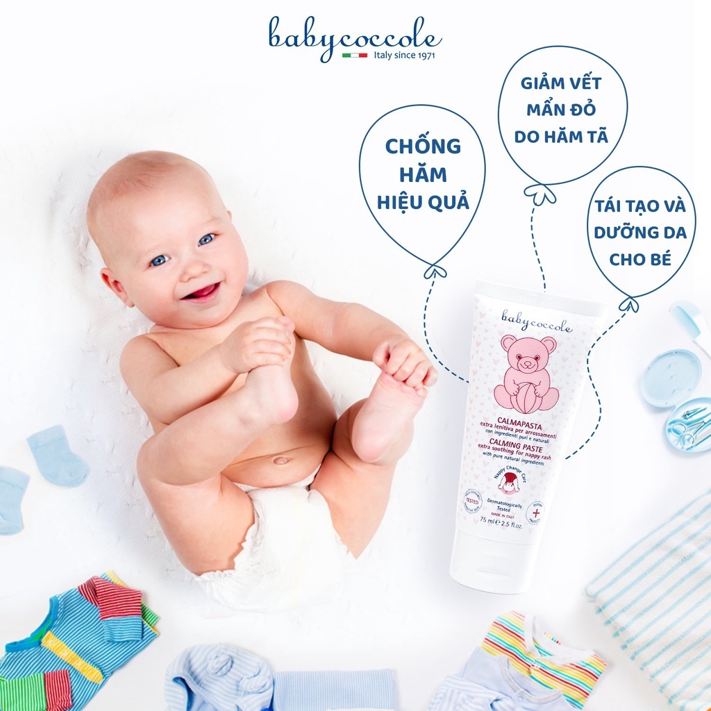 Kem chống hăm cho bé Babycoccole 0M+ chiết xuất hoa cúc và ZnO 10% 75ml