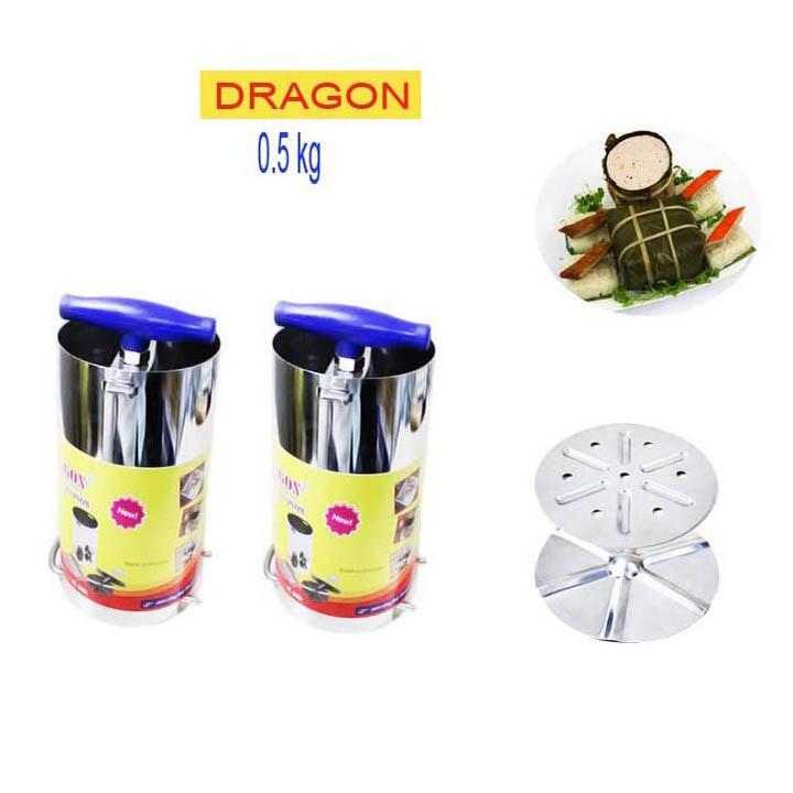 Bộ 4 Khuôn Làm Giò Chả Inox 1kg Thương Hiệu Dragon