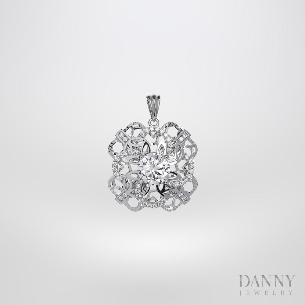 Mặt Dây Chuyền Nữ Bạc 925 Danny Jewelry Xi Bạch Kim DI4GZ014