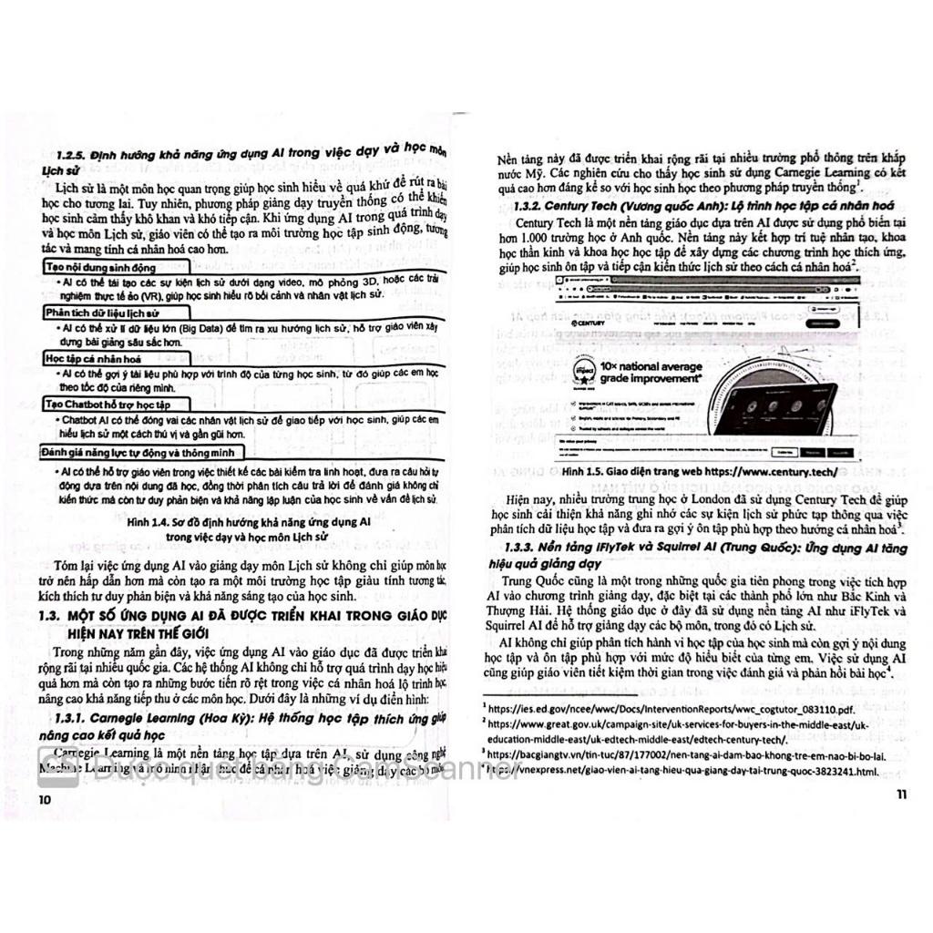 Sách - Ứng Dụng Trí Tuệ AI Trong Dạy Và Học môn lịch sử ( (Dành Giáo Viên Và Học Sinh - Dùng Cho Các Bộ SGK Hiện Hành) )