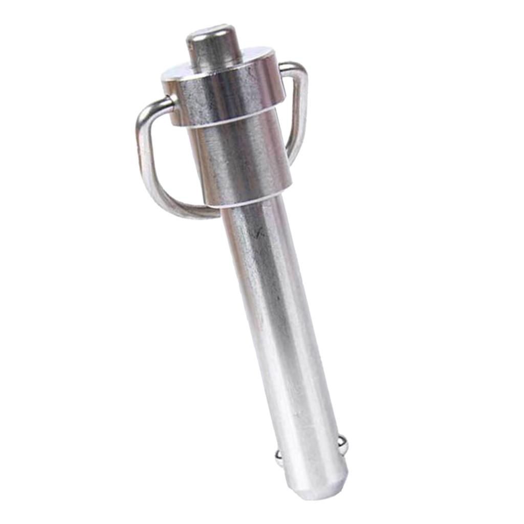 3 Pcs Stainless Steel Push Button Pin Quick-Release Pin Ring Handle Pins 6mm 50mm