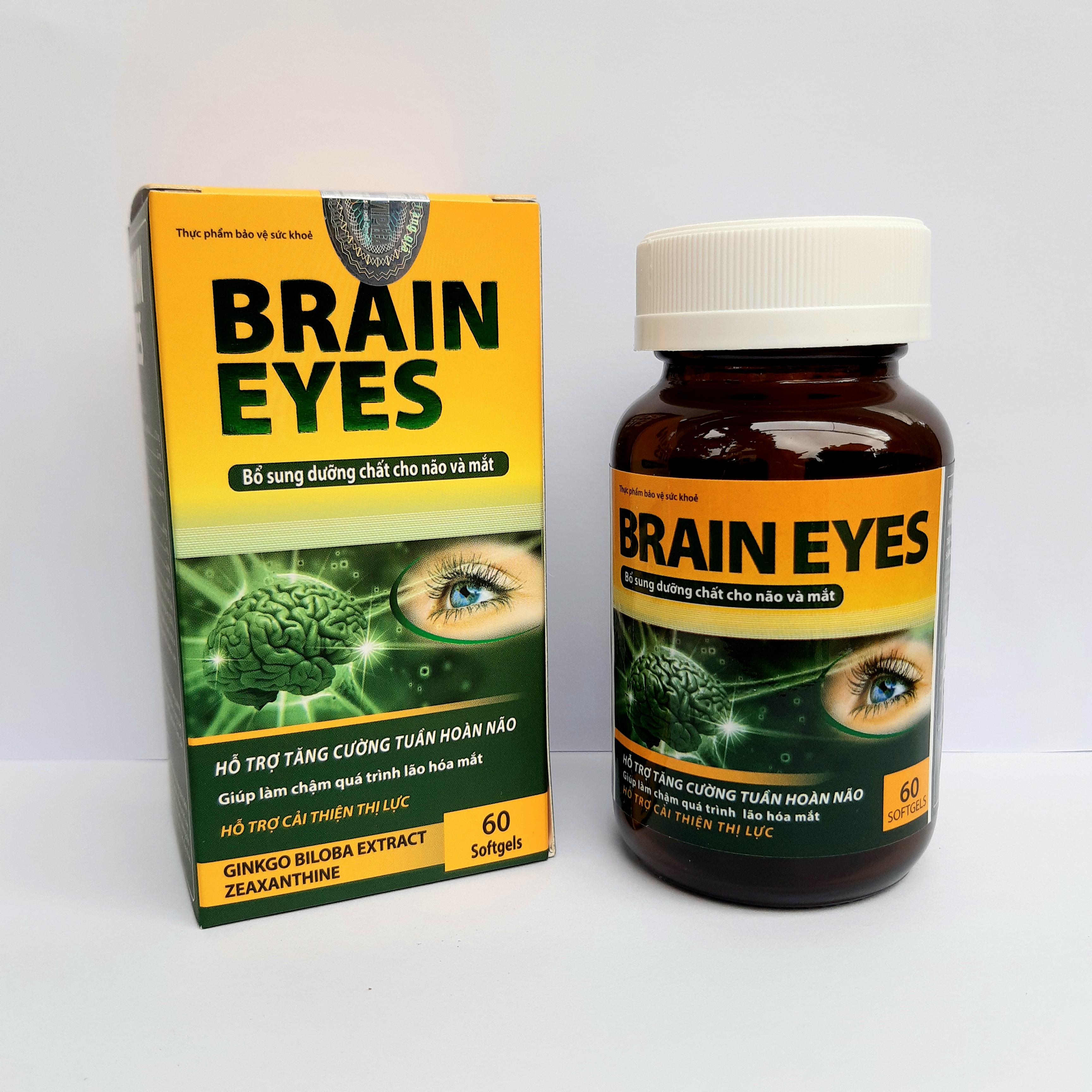 Viên Uống Bổ Não, Bổ Mắt BRAIN EYES Bổ Sung Dưỡng Chất Cho Não Và Mắt, giảm khô mắt, mỏi mắt