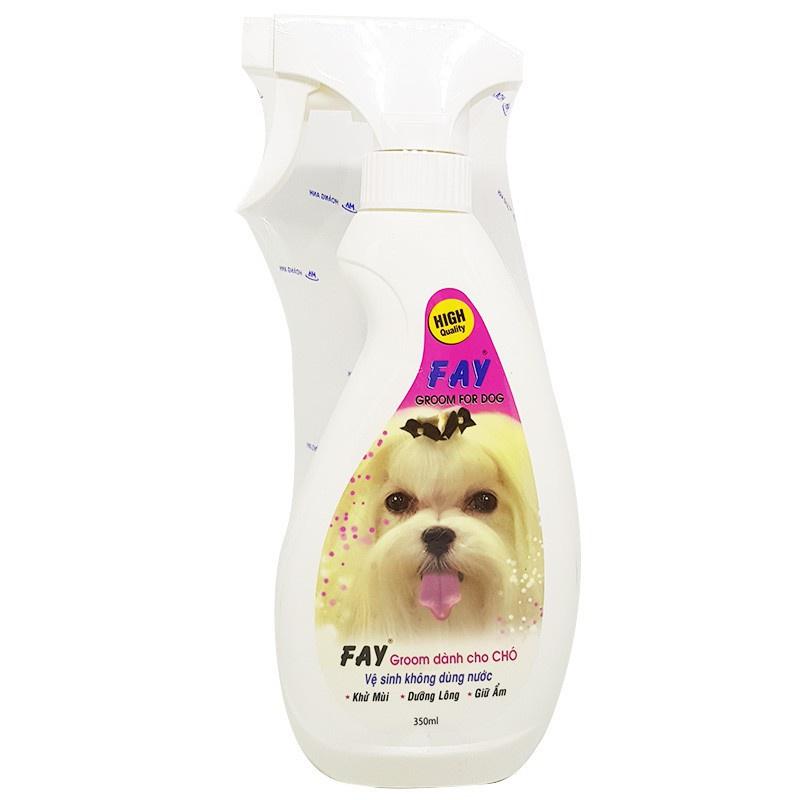 Fay Grooming 350ml Xịt khử mùi hôi và dưỡng lông cho chó mèo - Hương xịt khử mùi chó mèo