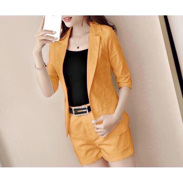 BỘ VEST ĐÙI 4 MÓN THANH LỊCH ĐỦ 5 MÀU - QW619