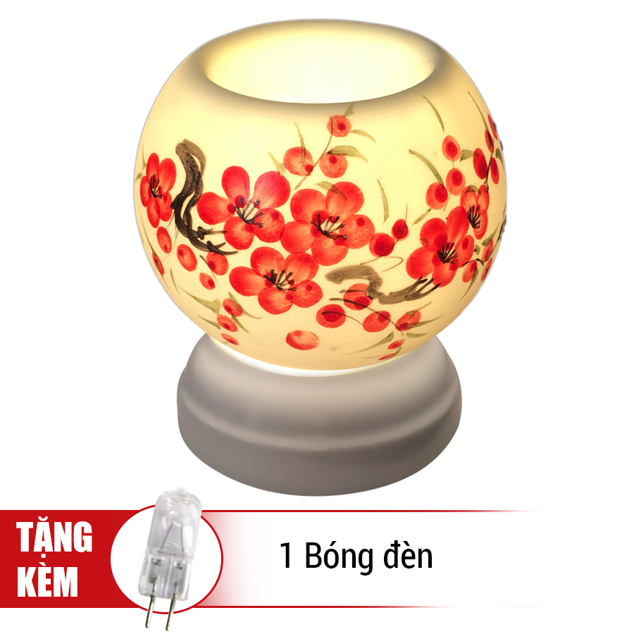 Đèn Xông Tinh Dầu Gốm MNB08 + Tặng Kèm 1 Bóng Đèn