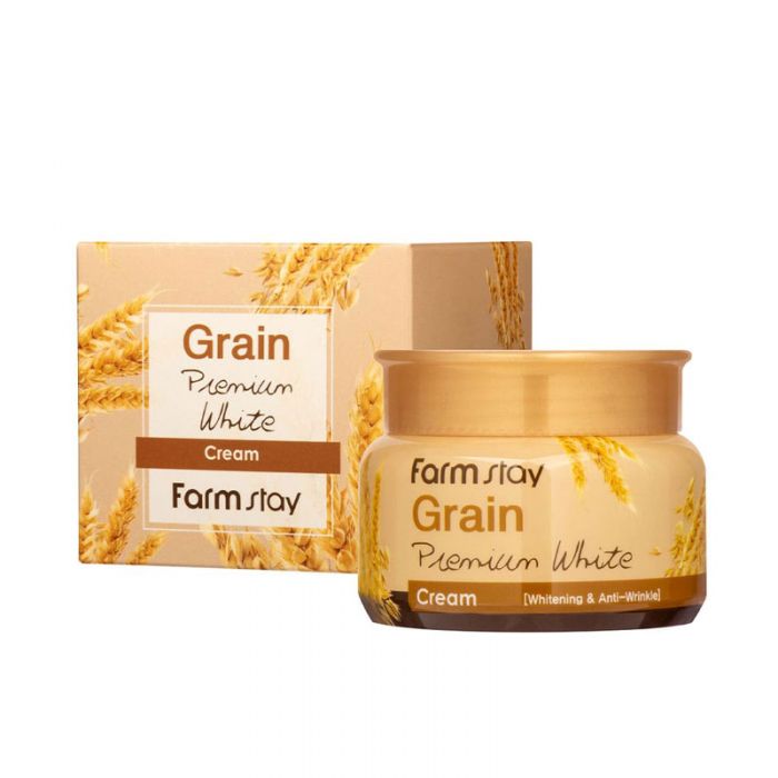 Kem Dưỡng Trắng Da Chống Lão Hóa Mầm Lúa Mì Farmstay Grain Premium White Cream 100g – Hàng Chính Hãng