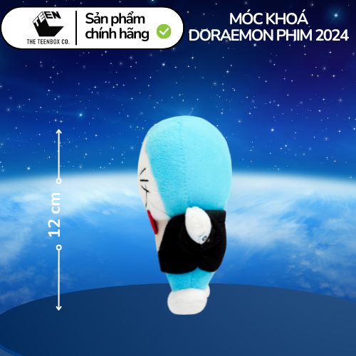 Móc khóa thú bông Doraemon phim 2024, Móc gắn chìa khoá xe máy ô tô, Sản phẩm chính hãng, Phân phối bởi Teenbox