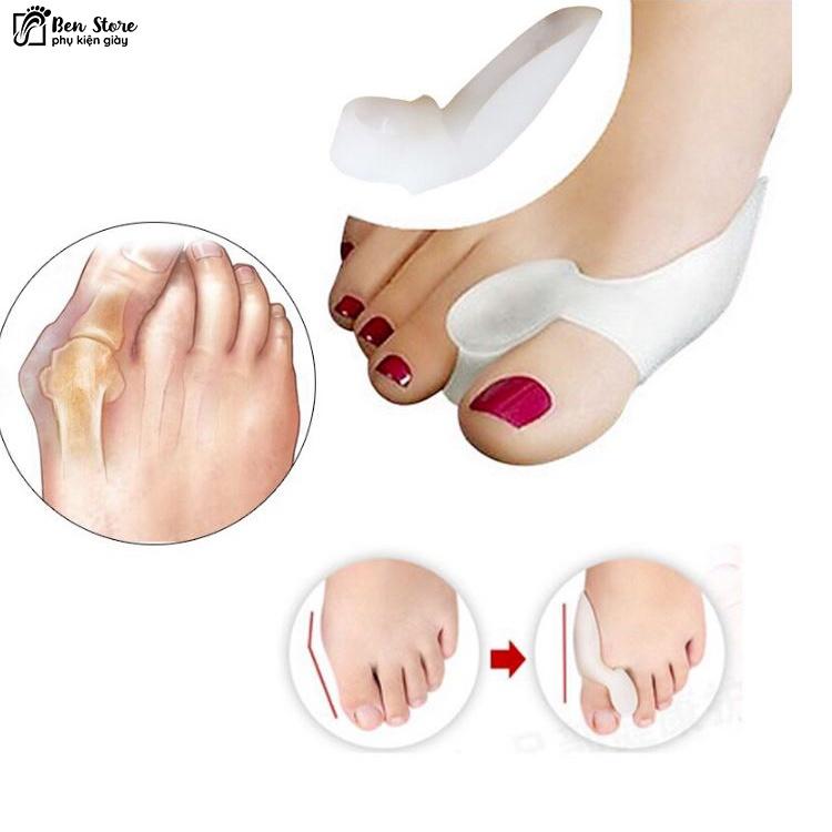 2 Miếng Gel Silicon Dụng Cụ Tách Ngón Chân Bunion Dụng Cụ Điều Chỉnh Chứng Vẹo Ngón Chân Chăm Sóc Bàn Chân #sil 28