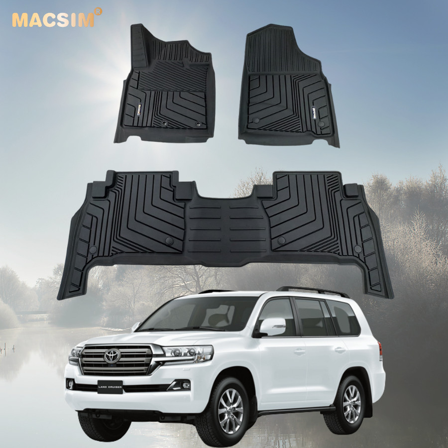 Thảm lót sàn xe ô tô Land Cruiser 2010-2019 Nhãn hiệu Macsim  chất liệu nhựa TPE đúc khuôn cao cấp (2 hàng ghế)