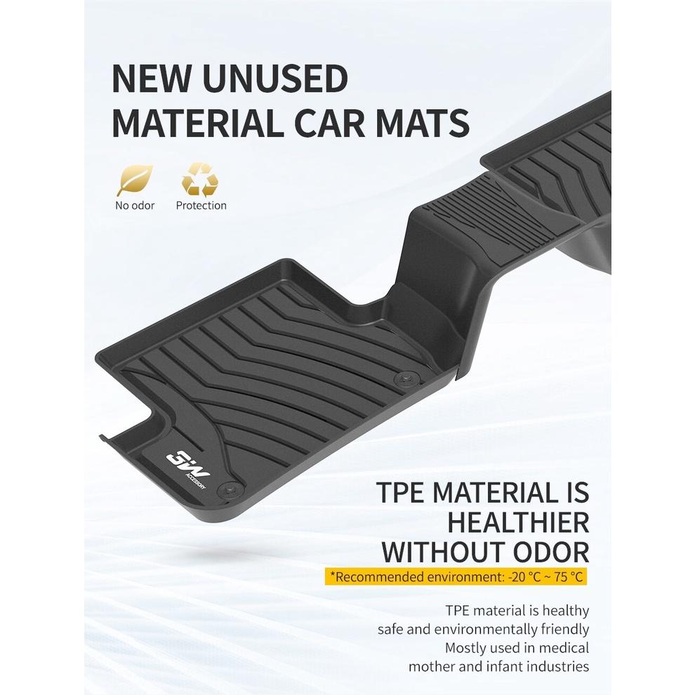 Thảm lót sàn xe ô tô Mercedes ML 2012-2015 Nhãn hiệu Macsim 3W chất liệu nhựa TPE đúc khuôn cao cấp - màu đen