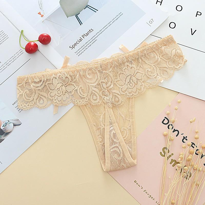 Combo 3 chiếc quần lót ren nữ lọt khe quyến rũ gợi cảm - Chất liệu ren hoa mềm co giãn ,màu ngẫu nhiên- Mã DL015