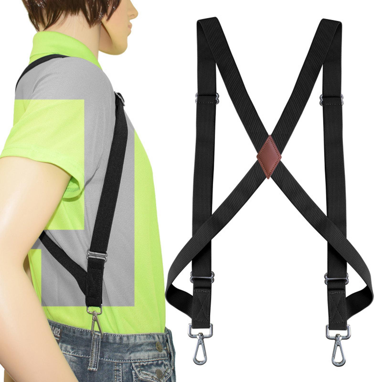 Mens Womens Suspender X Shaped Elastic Straps Hook Suspenders Adjustable