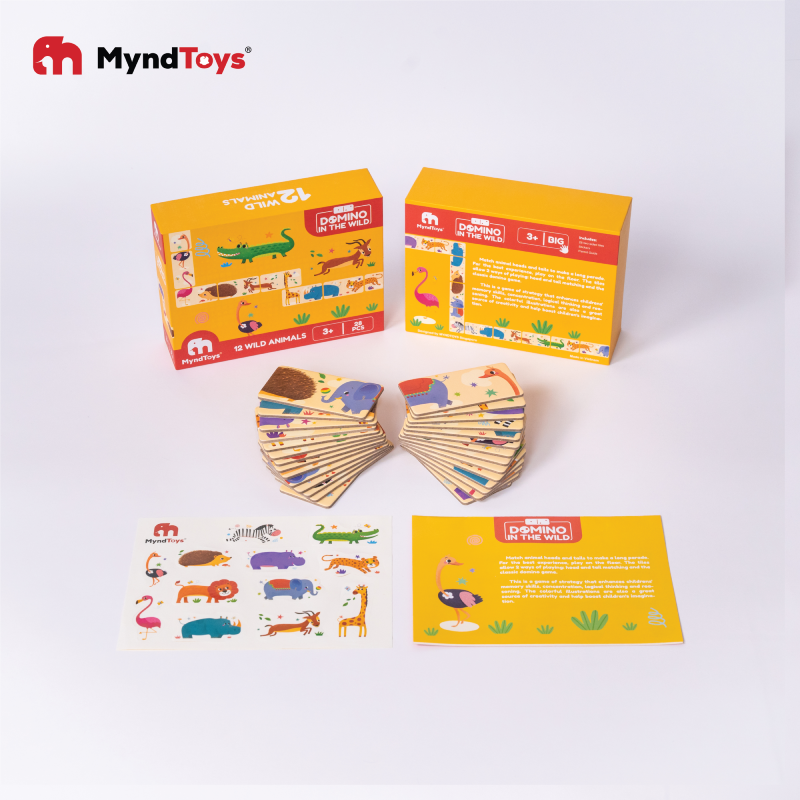 Đồ Chơi Xếp Hình Myndtoys Domino - Wild Animals (Động Vật Hoang Dã)