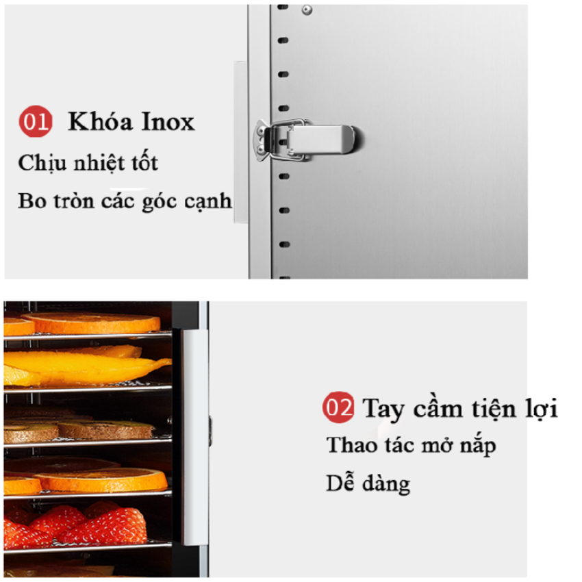 Máy sấy thực phẩm chuyên nghiệp 12 khay dung tích 45 lít thương hiệu Mỹ cao cấp Septree ST-06 - Hàng Nhập Khẩu