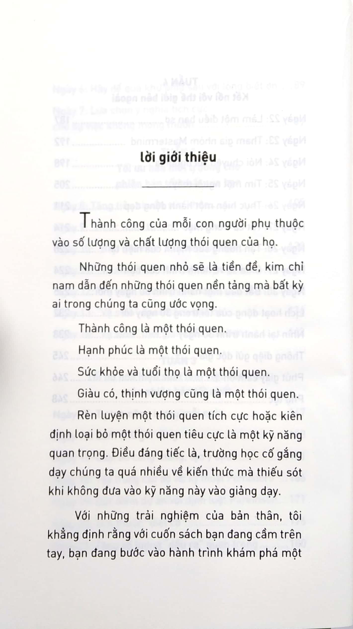30 Ngày Thay Đổi Thói Quen