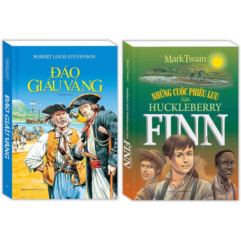 Combo Đảo giấu vàng (bìa mềm) , Những cuộc phiêu lưu của Huckleberry Finn (bìa mềm)