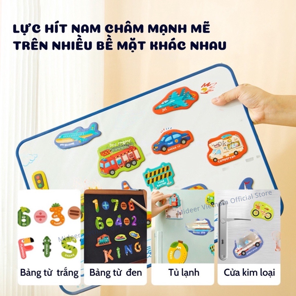 Bảng chữ cái tiếng anh và bảng số nam châm cho bé Mideer Letter Magnets - Number Magnets, Đồ chơi cho bé 3,4,5,6 tuổi