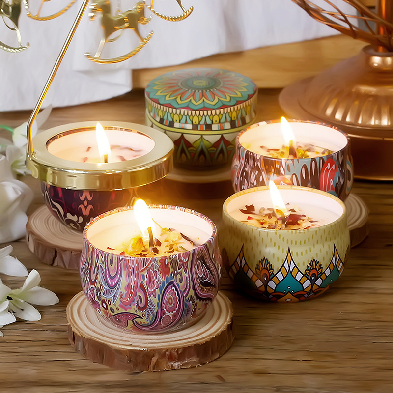 HŨ ĐỰNG NẾN CÓ HỌA TIẾT HOA LÁ, HOA VĂN SINH ĐỘNG BẮT MẮT T.CRAFT HOUSE