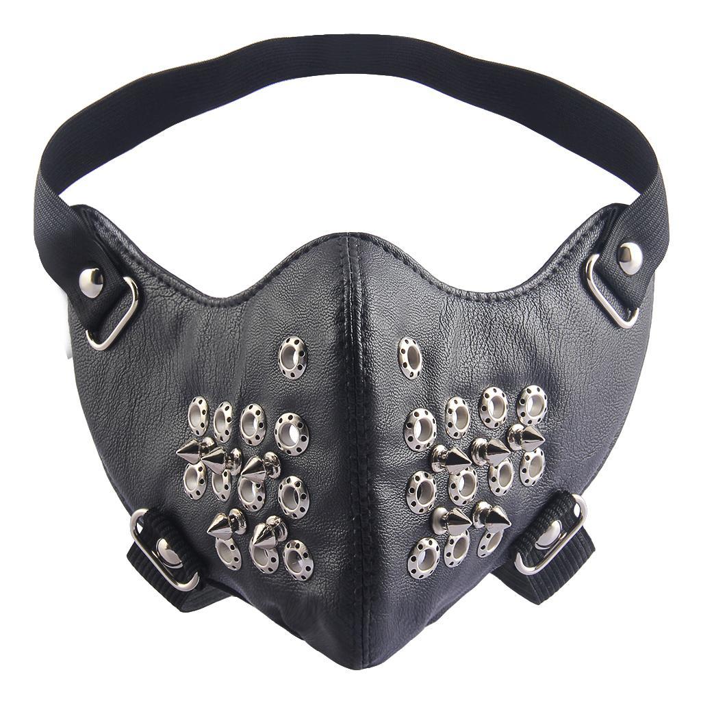 Steampunk Gothic Mask Rivets Mask Face Mask Leather Mask Motorcycle Mask Carnival Carnival Costume