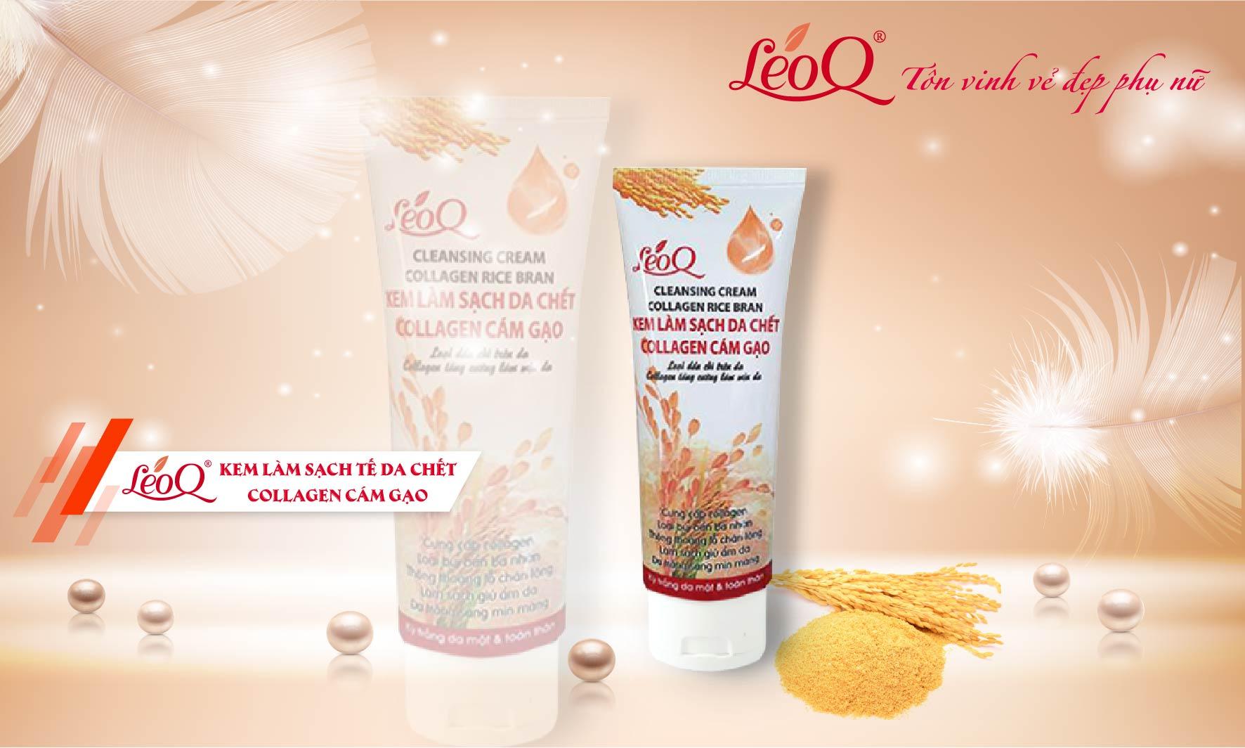 LEOQ KEM LÀM SẠCH TẾ BÀO CHẾT COLLAGEN CÁM GẠO