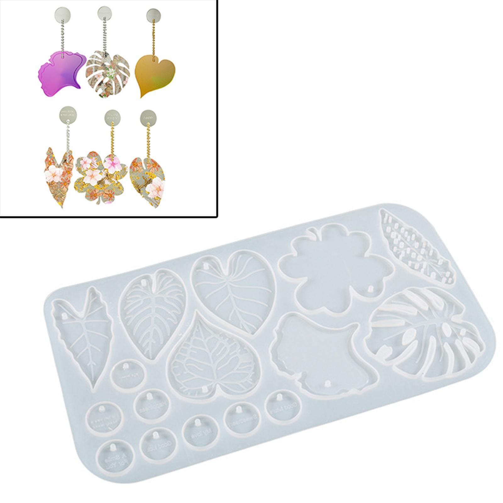 Leaves Shaped Pendant Resin Casting Tool Gifts Silicone for Earring Keychain