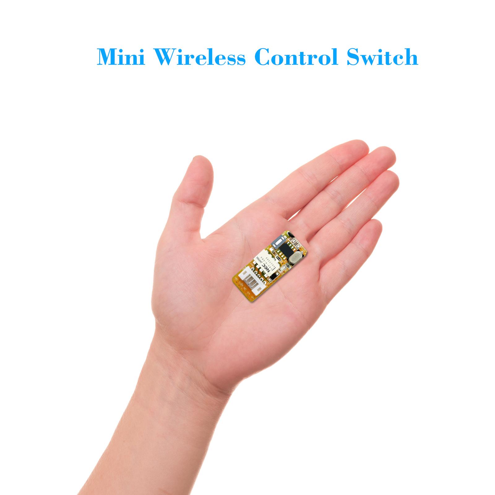433Mhz DC 3.7V 4.5V 5V 6V 7.4V 9V 12V Universal Receiver Module RF Remote Control Switch Relay 1CH Mini Wireless Control Switch 3.7V-12V Wide Working Voltage + 1PCS 2 Key 433 Mhz Transmitter Remote Controls 1527 Chip