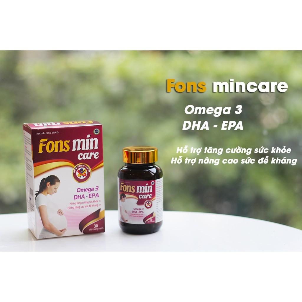 Bổ sung DHA, EPA, Vitamin và khoáng chất cho bà bầu - Fons Mincare 30 viên