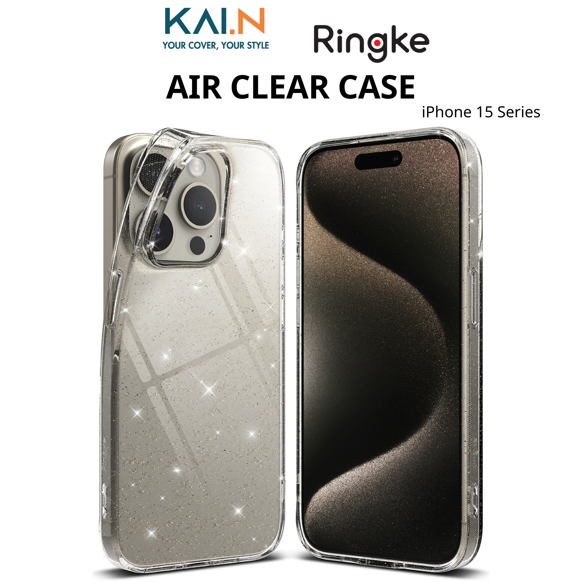 Ốp Lưng Trong Suốt Dẻo Ringke Air Dành Cho iPhone 15 Pro Max / iPhone 15 Pro / iPhone 15 Plus / iPhone 15 - HÀNG CHÍNH HÃNG