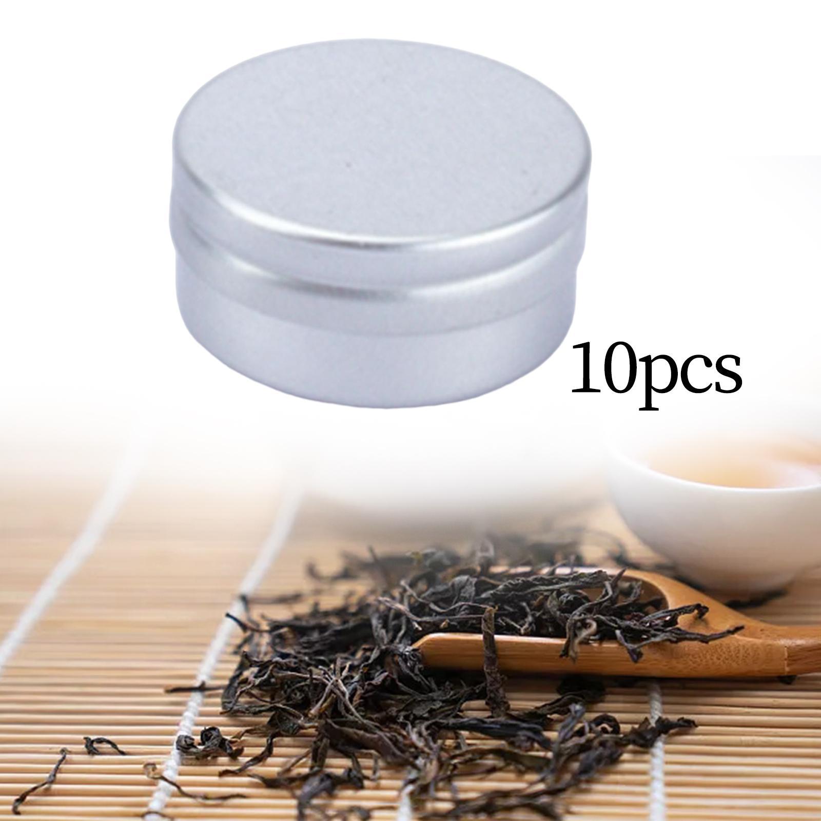 10Pcs Screw Top Round Aluminum Tins 15ml Empty Containers for Candles
