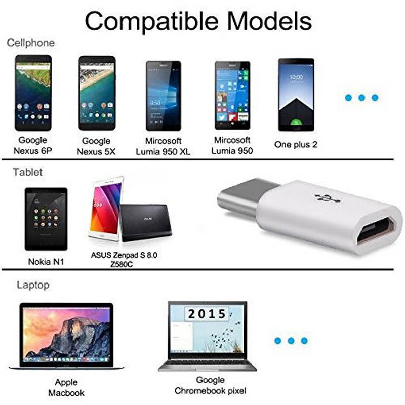 10 Chiếc USB 3.1 USB-C Loại C Sang Micro USB Adapter Chuyển Đổi 8 Sạc Adapter Cung Cấp Đầu Cổng Kết Nối phụ Kiện