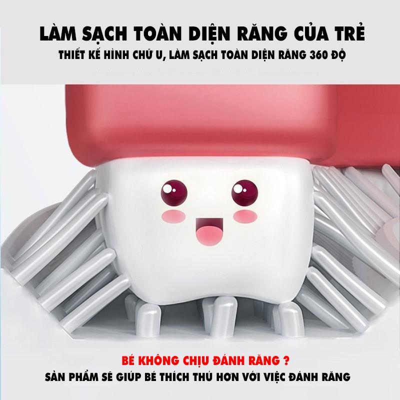 Bàn Chải Đánh Răng Silicon Hình Chữ U Cho Trẻ Em ️- Bàn Chải Tập Đánh Răng Cho Bé Từ 2 - 6 Tuổi -- Hàng Chất Lượng KST