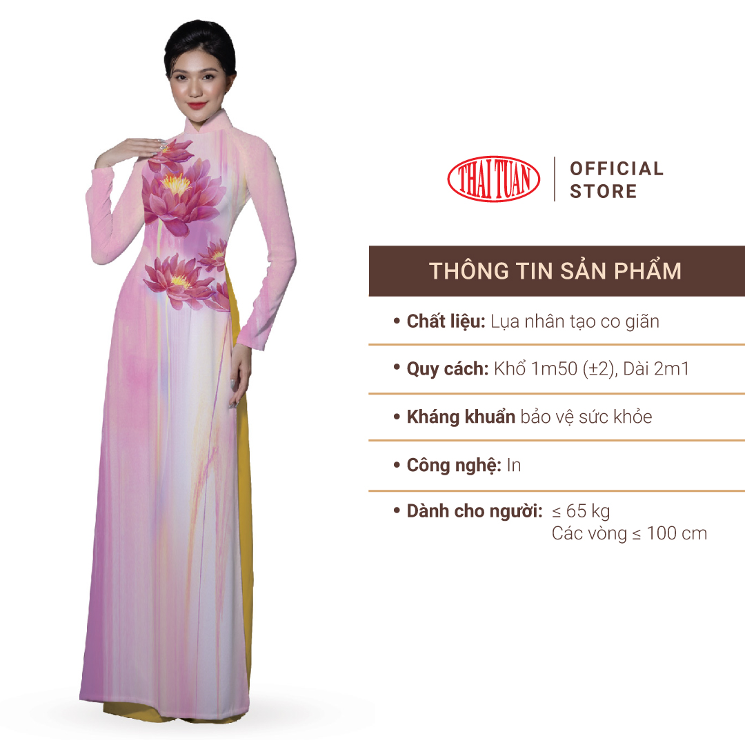 Vải Áo Dài Thái Tuấn Hoa Văn In | ASBR533-346-DR0