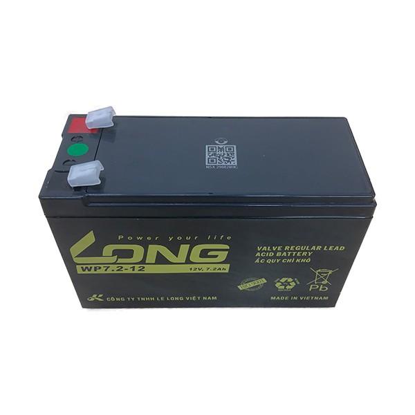 Ắc Quy LONG WP7.2-12 12V 7.2 AH Dùng Cho Lưu Điện Cửa Cuốn, UPS, Bình Thuốc Sâu