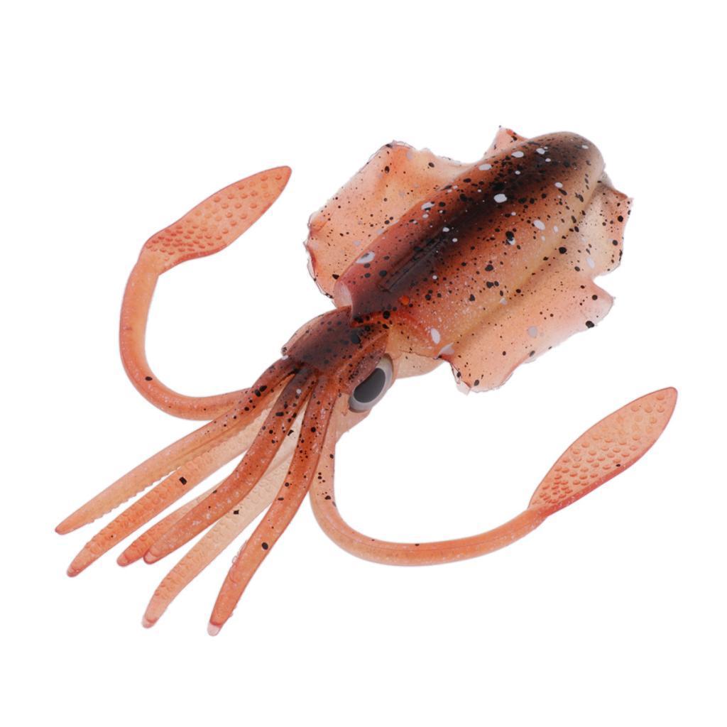 Lifelike Vivid Saltwater Soft Squid Skirt Luminous 6.02inch