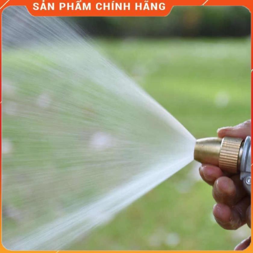 Rửa xe tưới cây Bộ dây và vòi xịt tăng áp lực nước 300% loại 25m cút đồng,nối đồng 206701