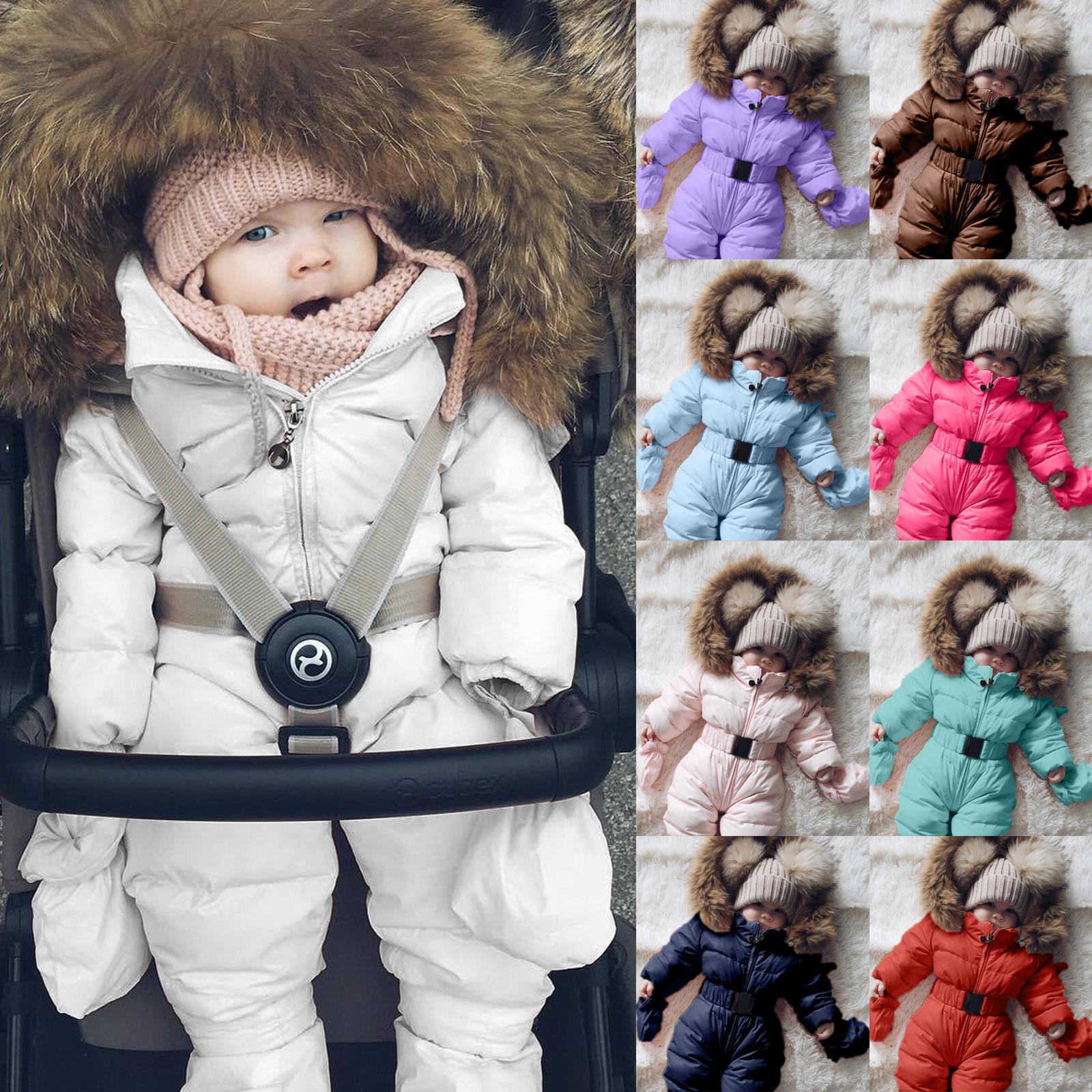 Mùa Đông Trẻ Sơ Sinh Bé Trai Gái Romper Áo Liền Quần Áo Khoác Có Mũ Trùm Đầu Jumpsuit Ấm Dày Phối Trang Phục Halloween Xmas Trang Phục Quần Áo Cho Bé
