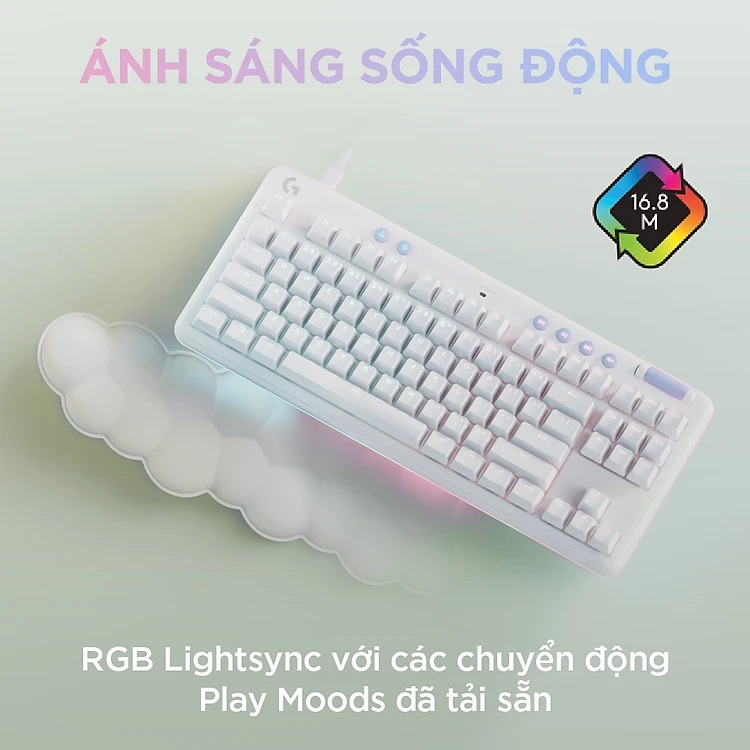 Bàn phím cơ gaming có dây Logitech G713 TKL - RGB, tương thích PC, Mac - Hàng Chính Hãng