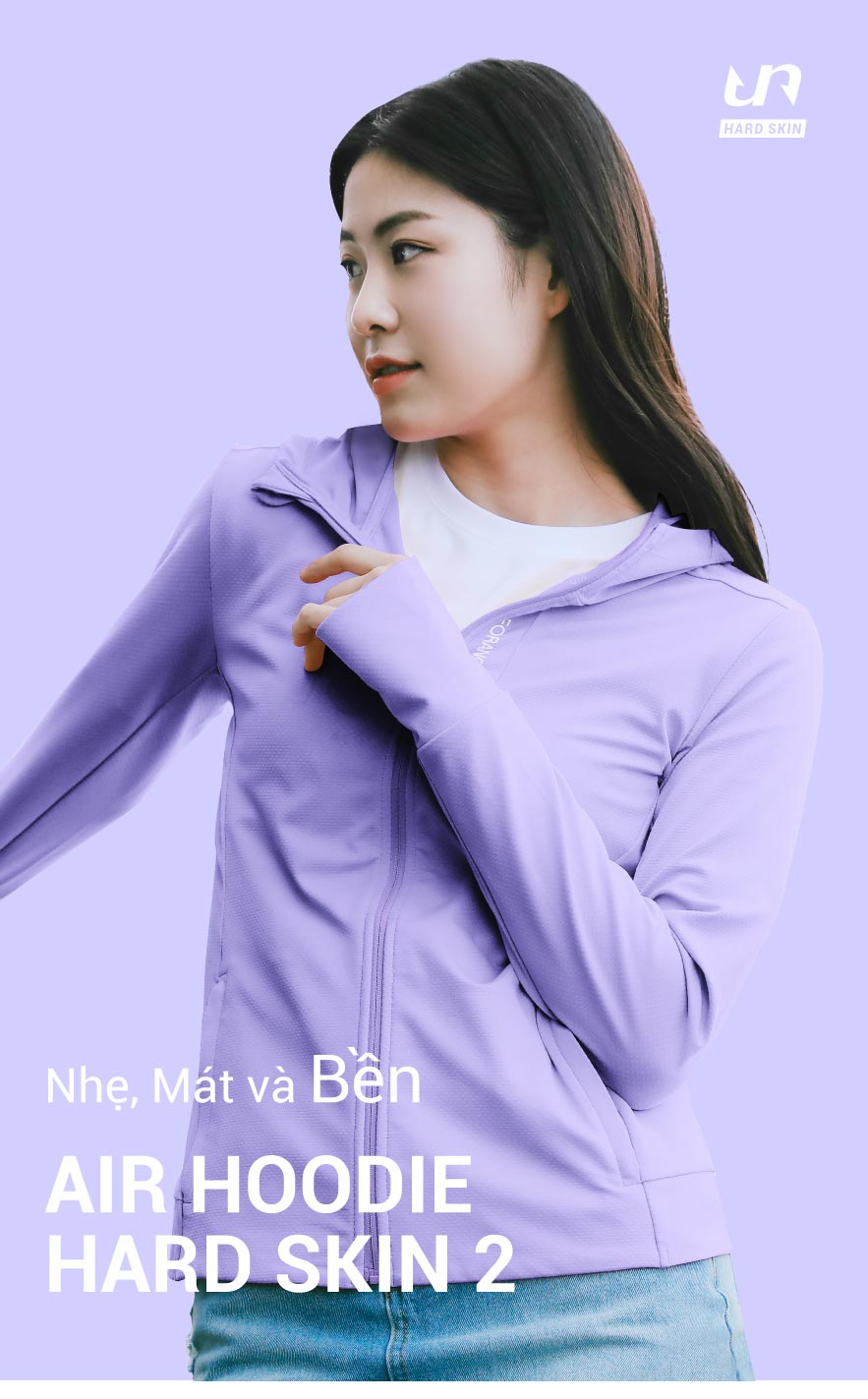 Áo Khoác Nữ Chống Nắng Kháng Khuẩn Mới - Air Hoodie Hard Skin 2 For Women - LO22707102