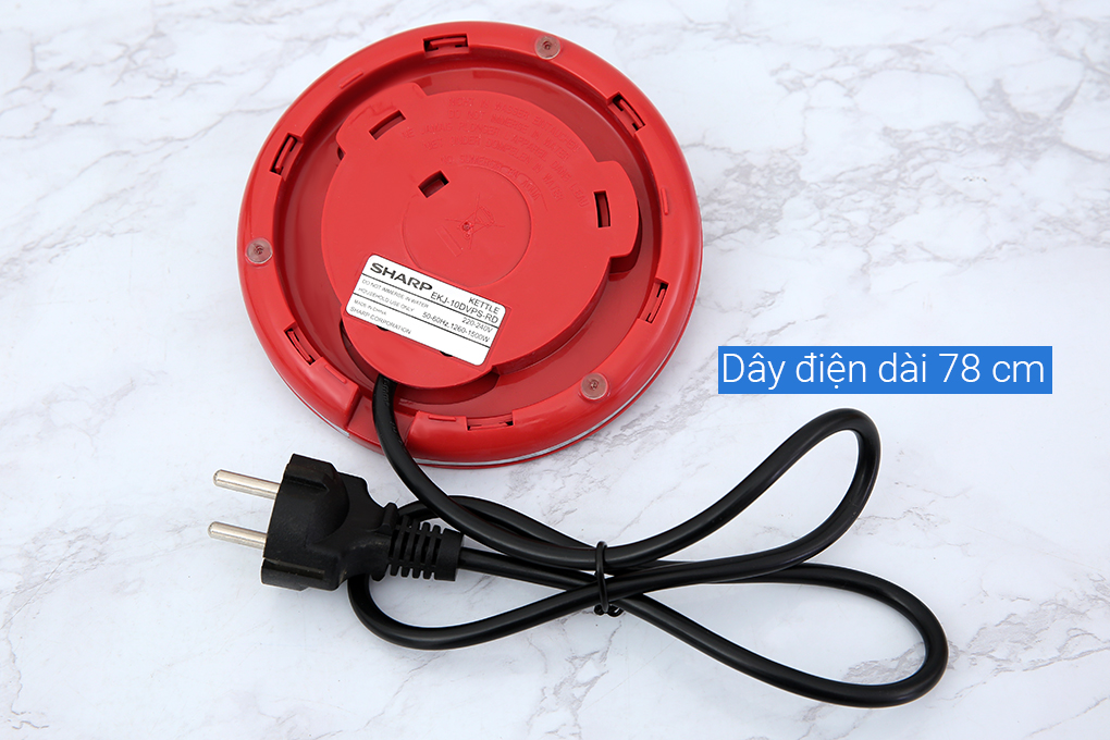 Bình Đun Siêu Tốc Sharp EKJ-10DVPS-RD (1.0 Lít) - Hàng Chính Hãng
