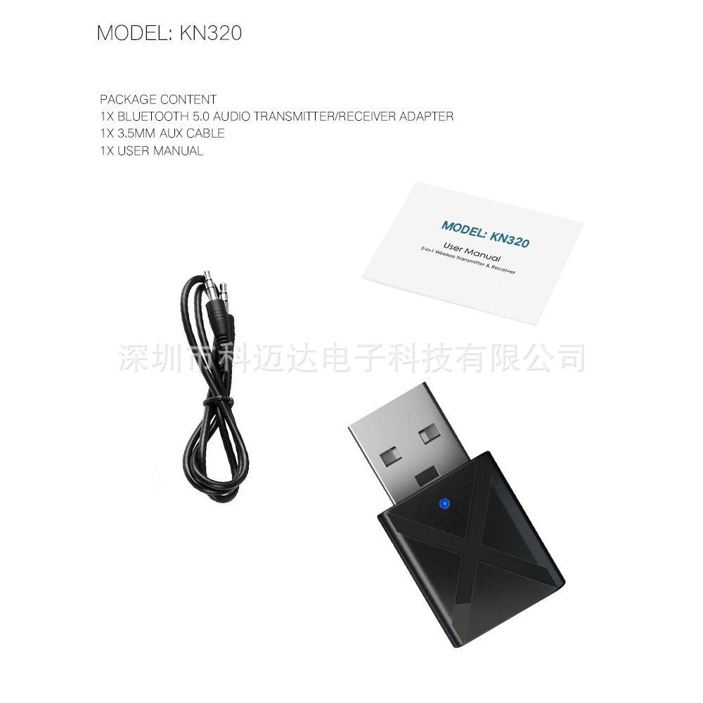 2019 bộ thu phát USB Bluetooth mới Bộ điều hợp âm thanh không dây 2 trong 1 5.0 TV