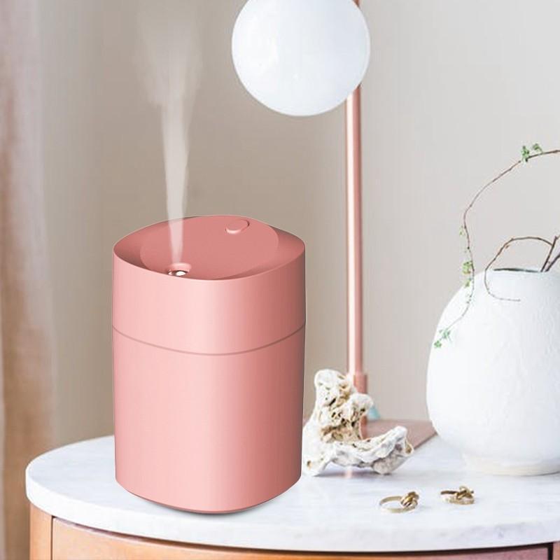 Máy Tạo Độ Ẩm Phun Sương Mini Máy Khuếch Tán Tinh Dầu Toả Hương Thơm Cho Phòng Ngủ HUMIDIFIER Dùng Tích 220ML, Đèn Led