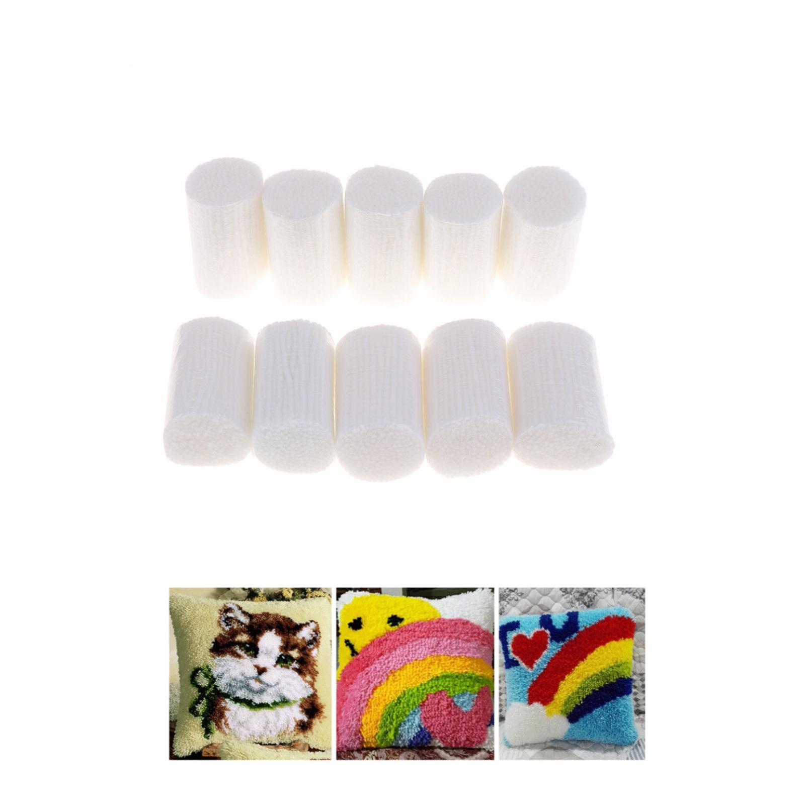 3x10 Bundle Crocheting Rug Yarns for Sewing Crafts White