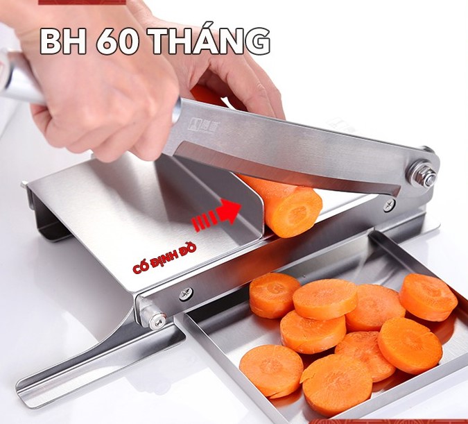 Dao Chặt Thịt Gà, Thái Thịt Bò Đông Lạnh, Thái Thuốc Bắc, Cắt Đa Năng KD0270, Lưỡi Thép 40CR14, Inox 430 - Tặng Tay Mài KD0315