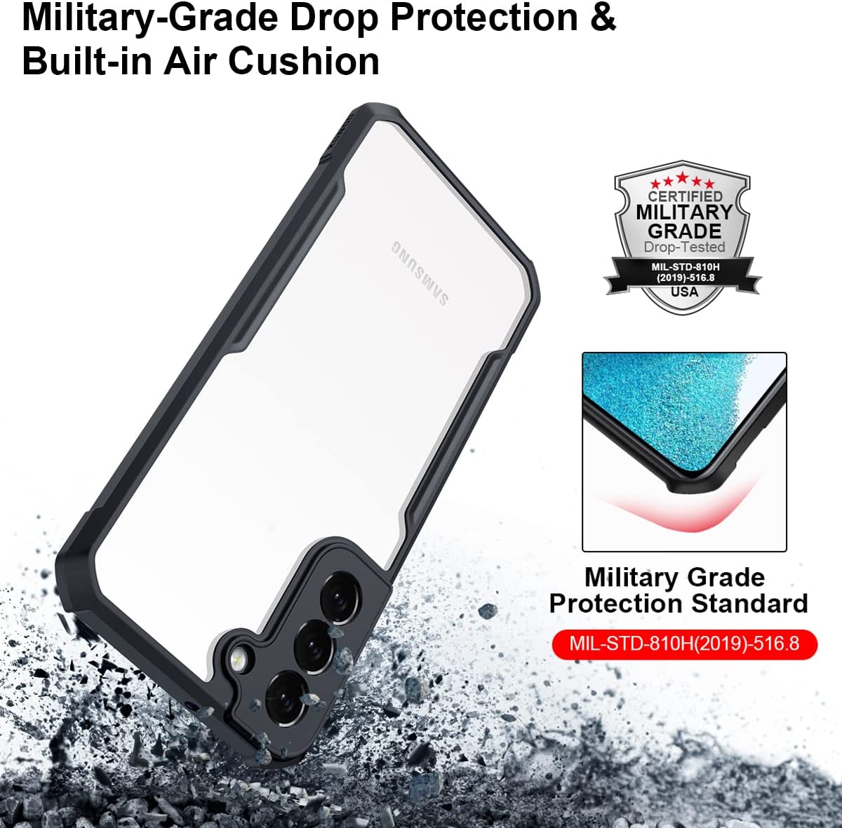 Ốp lưng chống sốc cho Samsung Galaxy S22 / S22 Plus / S22 Ultra hiệu Xundd Fitted Armor Case trang bị túi khí bảo vệ góc, gờ bảo vệ camera - hàng nhập khẩu