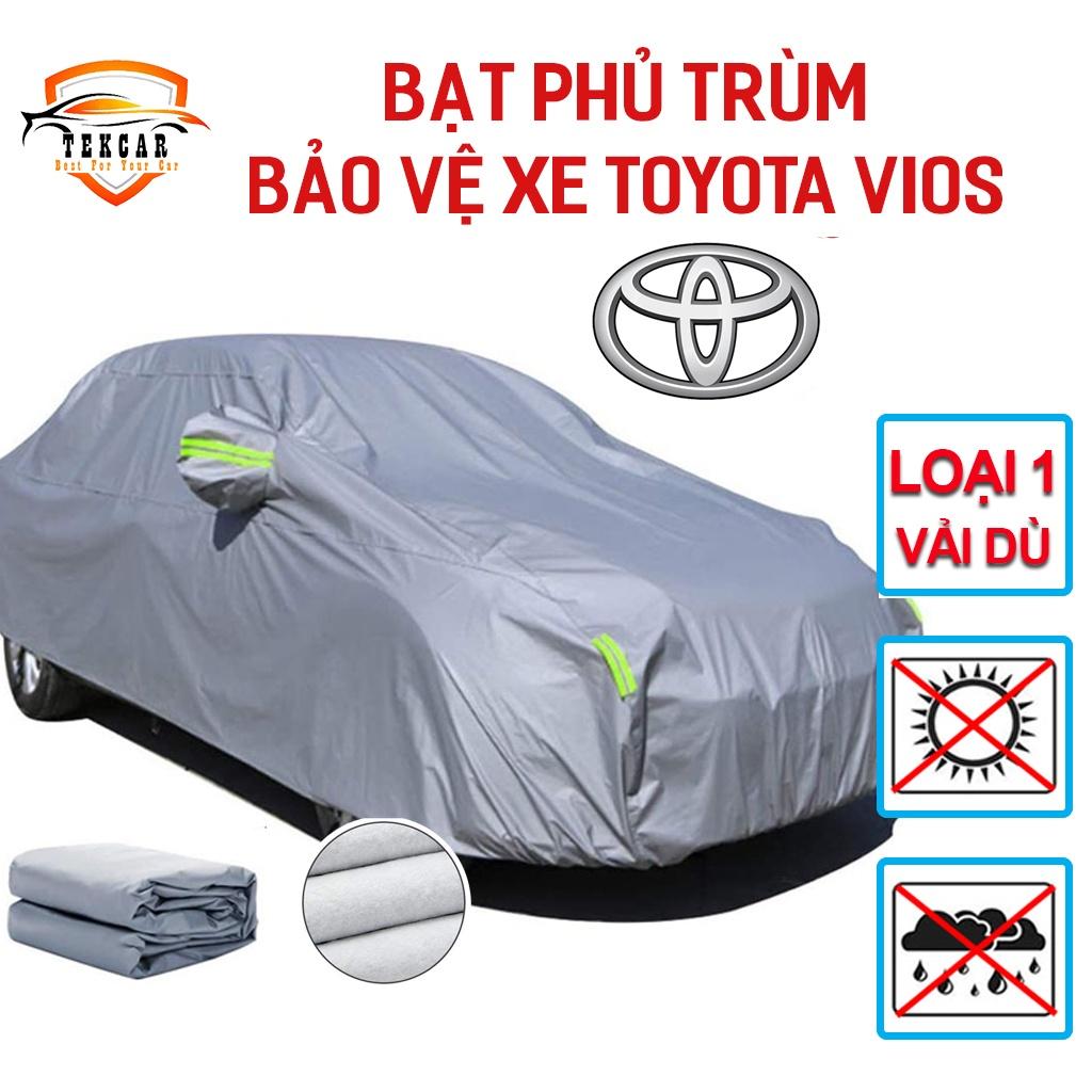 Bạt vải dù oxford bảo vệ xe ô tô Toyota Vios phủ trùm kín cao cấp , áo trùm xe 5 chỗ thông minh chống nắng