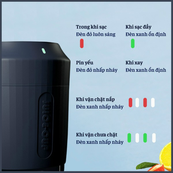 Máy xay sinh tố cầm tay chính hãng AHAHOME dung tích 450ml pin 3000mah công suất 50W