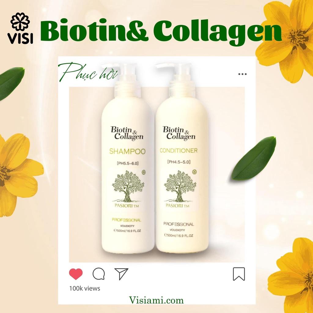 Dầu cặp gội xả Biotin Collagen Trắng 1000ml